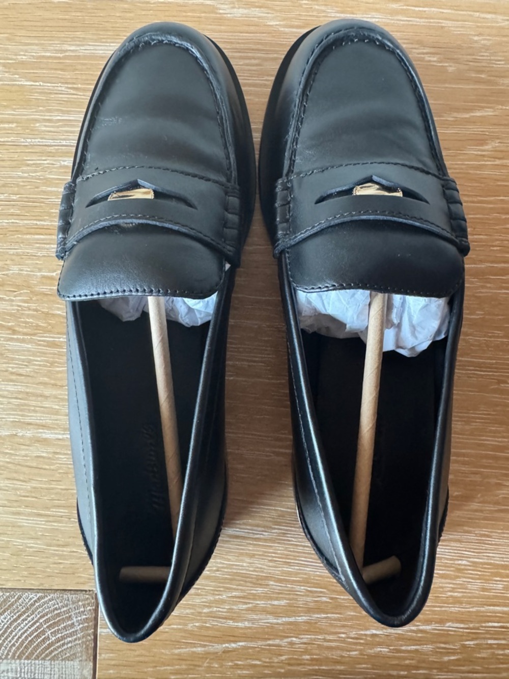 NWOB! MADEWELL Women's The Grayson Penny Loafer True Black Leather Size 7